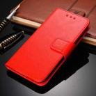 For iPhone 13 Crystal Texture Horizontal Flip Leather Case with Holder & Card Slots & Wallet(Red) - 1