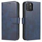 For iPhone 13 mini Calf Texture Buckle Horizontal Flip Leather Case with Holder & Card Slots & Wallet (Blue) - 1