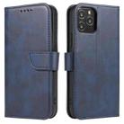 For iPhone 13 Calf Texture Buckle Horizontal Flip Leather Case with Holder & Card Slots & Wallet(Blue) - 1