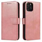 For iPhone 13 Pro Calf Texture Buckle Horizontal Flip Leather Case with Holder & Card Slots & Wallet (Rose Gold) - 1