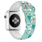 For Apple Watch Series 7 45mm / 6 & SE & 5 & 4 44mm / 3 & 2 & 1 42mm Christmas Printing Silicone Watch Band(Snow Christmas) - 1