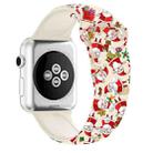 For Apple Watch Ultra 49mm / Series 8&7 45mm / SE 2&6&SE&5&4 44mm / 3&2&1 42mm Christmas Printing Silicone Watch Band(Red Grandpa) - 1