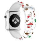 For Apple Watch Ultra 49mm / Series 8&7 45mm / SE 2&6&SE&5&4 44mm / 3&2&1 42mm Christmas Printing Silicone Watch Band(Christmas Snowman) - 1