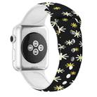 For Apple Watch Series 7 45mm / 6 & SE & 5 & 4 44mm / 3 & 2 & 1 42mm Christmas Printing Silicone Watch Band(Snowflakes On Black) - 1