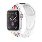 For Apple Watch Ultra 49mm / Series 8&7 45mm / SE 2&6&SE&5&4 44mm / 3&2&1 42mm Christmas Printing Silicone Watch Band(Santa Claus) - 1