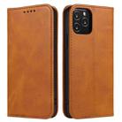 Calf Texture Magnetic Horizontal Flip Leather Case with Holder & Card Slots & Wallet For iPhone 13 mini(Khaki) - 1