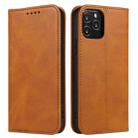 Calf Texture Magnetic Horizontal Flip Leather Case with Holder & Card Slots & Wallet For iPhone 13(Khaki) - 1