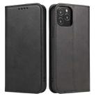 For iPhone 13 Pro Calf Texture Magnetic Horizontal Flip Leather Case with Holder & Card Slots & Wallet (Black) - 1