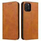 Calf Texture Magnetic Horizontal Flip Leather Case with Holder & Card Slots & Wallet For iPhone 13 Pro Max(Khaki) - 1