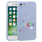 For iPhone SE 2022 / SE 2020 / 8 / 7 Lucky Letters TPU Soft Shockproof Case(Blue) - 1