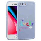 Lucky Letters TPU Soft Shockproof Case For iPhone 8 Plus / 7 Plus(Blue) - 1