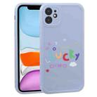 For iPhone 11 Lucky Letters TPU Soft Shockproof Case (Blue) - 1