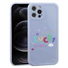 For iPhone 12 Pro Lucky Letters TPU Soft Shockproof Case(Blue) - 1