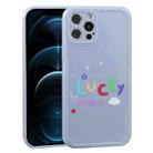 For iPhone 12 Pro Max Lucky Letters TPU Soft Shockproof Case(Blue) - 1