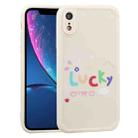 Lucky Letters TPU Soft Shockproof Case For iPhone XR(Creamy-white) - 1