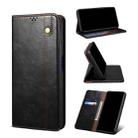 For OPPO Realme C21Y Simple Wax Crazy Horse Texture Horizontal Flip Leather Case with Card Slots & Holder(Black) - 1