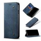 For OPPO Realme C21Y Denim Texture Casual Style Horizontal Flip Leather Case with Holder & Card Slots & Wallet(Blue) - 1
