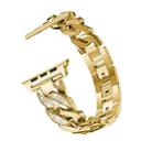 For Apple Watch Series 9&8&7 41mm / SE 3&SE 2&6&SE&5&4 40mm / 3&2&1 38mm Single Row Denim Diamond Alloy Watch Band(Gold) - 2
