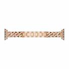 For Apple Watch Series 9&8&7 41mm / SE 3&SE 2&6&SE&5&4 40mm / 3&2&1 38mm Single Row Denim Diamond Alloy Watch Band(Rose Gold) - 3
