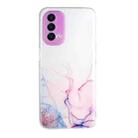 Hollow Marble Pattern TPU Precise Hole Protective Case For OnePlus Nord N200 5G(Pink) - 1
