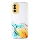 Hollow Marble Pattern TPU Precise Hole Protective Case For OnePlus Nord N200 5G(Yellow) - 1