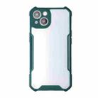For iPhone 13 Acrylic + Color TPU Shockproof Case(Dark Green) - 1