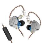 KZ ZSN Pro Ring Iron Hybrid Drive Metal In-ear Wired Earphone, Mic Version(Blue) - 1