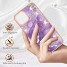 For iPhone 13 Pro Electroplating Marble Pattern Dual-side IMD TPU Shockproof Case (Purple 002) - 2