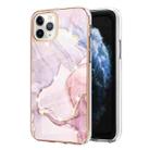 For iPhone 11 Pro Max Electroplating Marble Pattern Dual-side IMD TPU Shockproof Case (Rose Gold 005) - 1