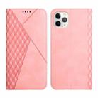 For iPhone 11 Pro Max Diamond Pattern Splicing Skin Feel Magnetic Horizontal Flip Leather Case with Card Slots & Holder & Wallet (Rose Gold) - 1