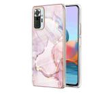 For Xiaomi Redmi Note 10 Pro / 10 Pro Max Electroplating Marble Pattern Dual-side IMD TPU Shockproof Case(Rose Gold 005) - 1