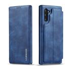 For Galaxy Note 10 Hon Ancient Series Leather Case with Card Slots & Holder & Wallet(Blue) - 1