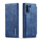 For Galaxy Note 10+ Hon Ancient Series Leather Case with Card Slots & Holder & Wallet(Blue) - 1
