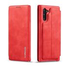 For Galaxy Note 10+ Hon Ancient Series Leather Case with Card Slots & Holder & Wallet(Red) - 1