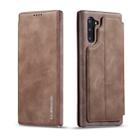 For Galaxy A20 Hon Ancient Series Leather Case with Card Slots & Holder & Wallet(Coffee) - 1