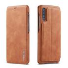 For Galaxy A50 Hon Ancient Series Leather Case with Card Slots & Holder & Wallet(Brown) - 1