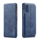 For Galaxy A50 Hon Ancient Series Leather Case with Card Slots & Holder & Wallet(Blue) - 1