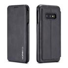 For Galaxy S10e Hon Ancient Series Leather Case with Card Slots & Holder & Wallet(Black) - 1