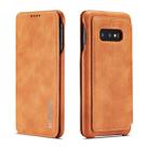 For Galaxy S10e Hon Ancient Series Leather Case with Card Slots & Holder & Wallet(Brown) - 1