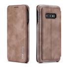 For Galaxy S10e Hon Ancient Series Leather Case with Card Slots & Holder & Wallet(Coffee) - 1