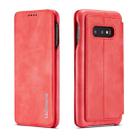 For Galaxy S10e Hon Ancient Series Leather Case with Card Slots & Holder & Wallet(Red) - 1