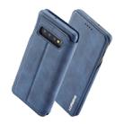 For Galaxy S10 Hon Ancient Series Leather Case with Card Slots & Holder & Wallet(Blue) - 1