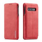 For Galaxy S10+ Hon Ancient Series Leather Case with Card Slots & Holder & Wallet(Red) - 1