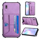 For Xiaomi Redmi 9A / Redmi 9i Dream PU + TPU Four-corner Shockproof Back Cover Case with Card Slots & Holder(Purple) - 1