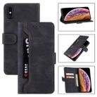 For iPhone XR Reverse Buckle Horizontal Flip PU Leather Case with Holder & Card Slot & Wallet(Black) - 1
