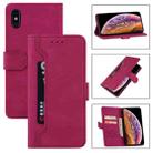 For iPhone XR Reverse Buckle Horizontal Flip PU Leather Case with Holder & Card Slot & Wallet(Wine Red) - 1