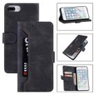 Reverse Buckle Horizontal Flip PU Leather Case with Holder & Card Slot & Wallet For iPhone 8 Plus / 7 Plus(Black) - 1