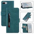 Reverse Buckle Horizontal Flip PU Leather Case with Holder & Card Slot & Wallet For iPhone 8 Plus / 7 Plus(Lake Blue) - 1