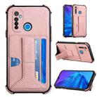 For OPPO Realme 5 / Realme C3 Dream PU + TPU Four-corner Shockproof Back Cover Case with Card Slots & Holder(Rose Gold) - 1