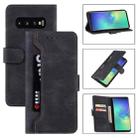 For Samsung Galaxy S10 Reverse Buckle Horizontal Flip PU Leather Case with Holder & Card Slot & Wallet(Black) - 1